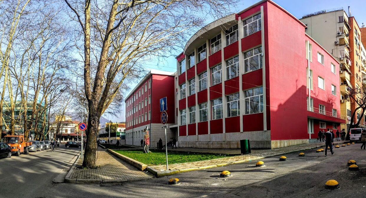 Jordan Misja Artistic High School is located on Elbasani street in Tirana.